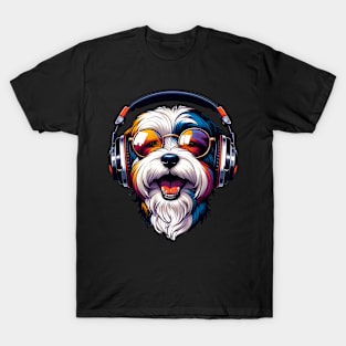 Havanese Smiling DJ with Joyful Soundscapes T-Shirt